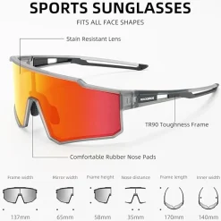 Unisex Polarized Cycling Sunglasses with TR90 Frame