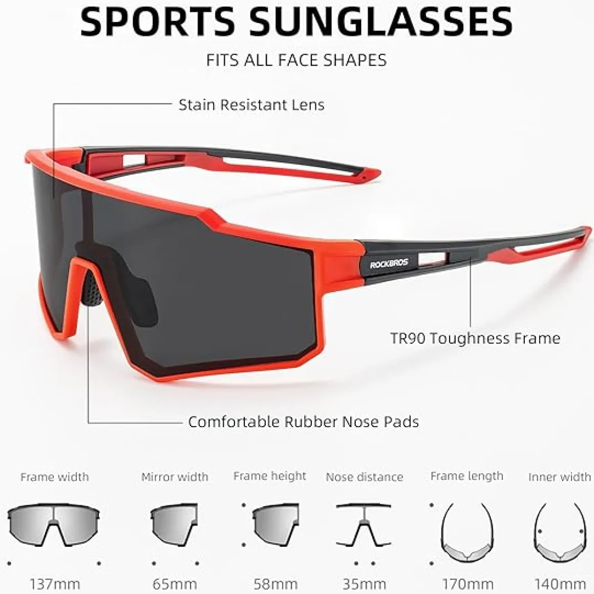 Unisex Polarized Cycling Sunglasses with TR90 Frame