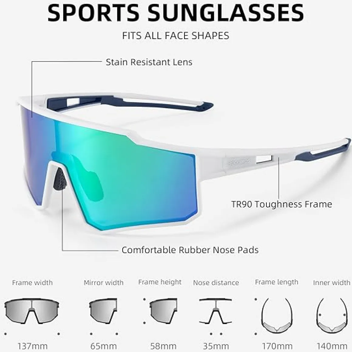 Unisex Polarized Cycling Sunglasses with TR90 Frame