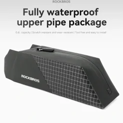 100% Waterproof Bike Frame Storage Bag Top Tube Bag 0.6L