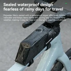 100% Waterproof Bike Frame Storage Bag Top Tube Bag 0.6L