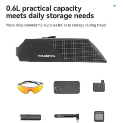 100% Waterproof Bike Frame Storage Bag Top Tube Bag 0.6L