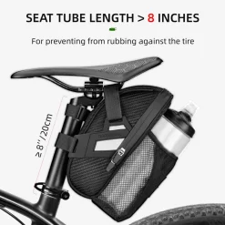 Waterproof Bike Saddle Bag with Bottle Holder