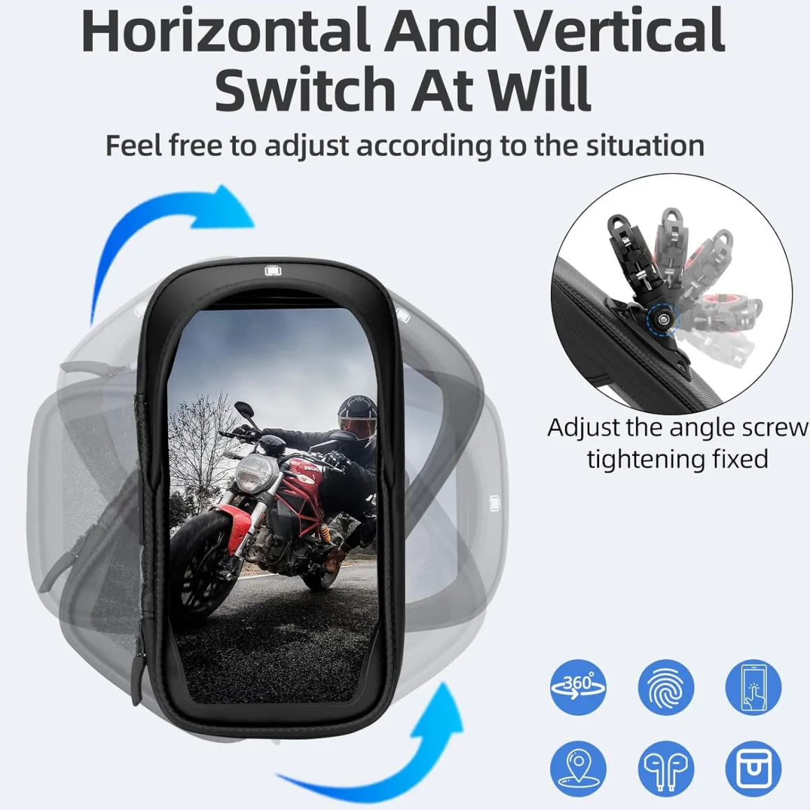 Waterproof Motorcycle Handlebar Phone Bag