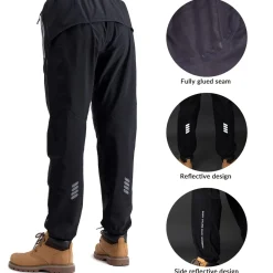Waterproof Raincoat & Overtrousers for Men Women with Reflective