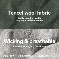 Winter Cap and Face Mask Set Merino Wool Thermal