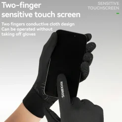 Winter Cycling Gloves Windproof Touch Screen Non-Slip Fleece Lined