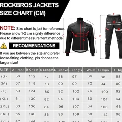 Winter Jacket & Pants Men's Windproof Cycling Suit
