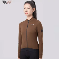 Women's Fleece Cycling Jersey Lightweight for 41–68 °F