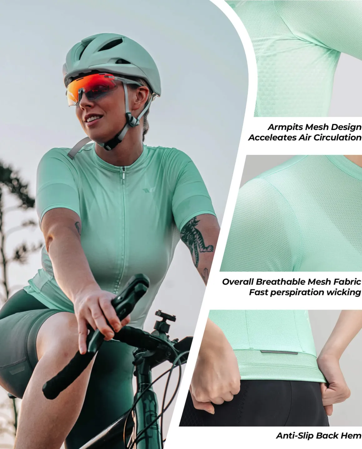 Women's TVI Solid Color Short-Sleeve Cycling Jersey