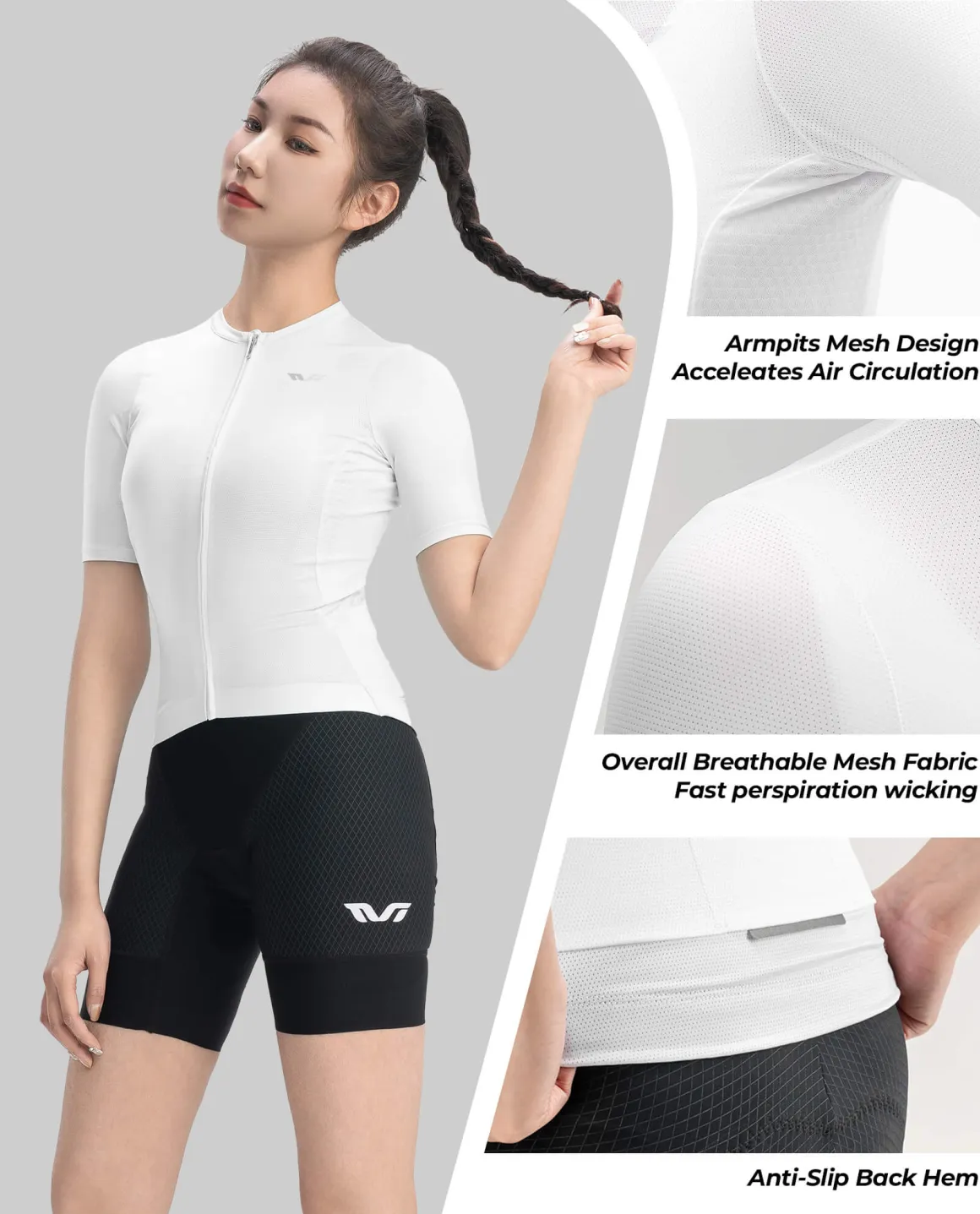 Women's TVI Solid Color Short-Sleeve Cycling Jersey
