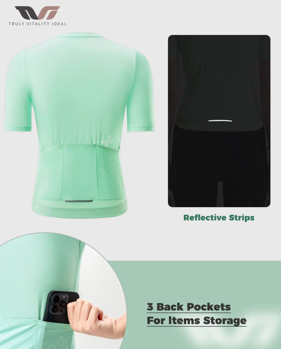 Women's TVI Solid Color Short-Sleeve Cycling Jersey