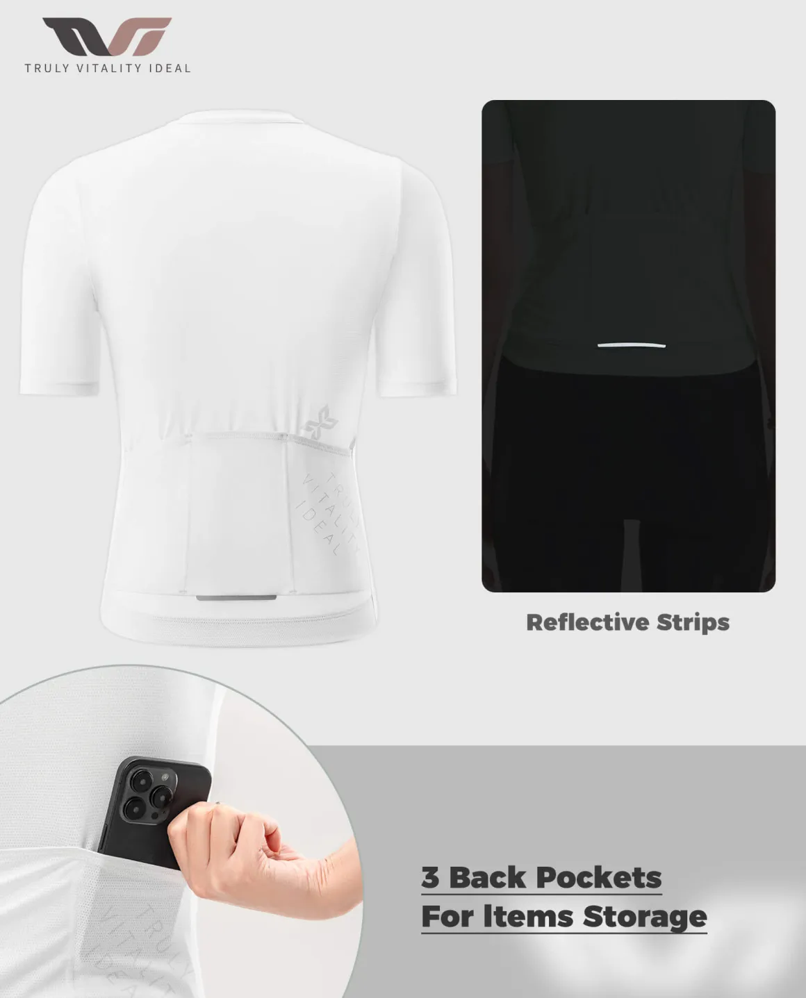 Women's TVI Solid Color Short-Sleeve Cycling Jersey